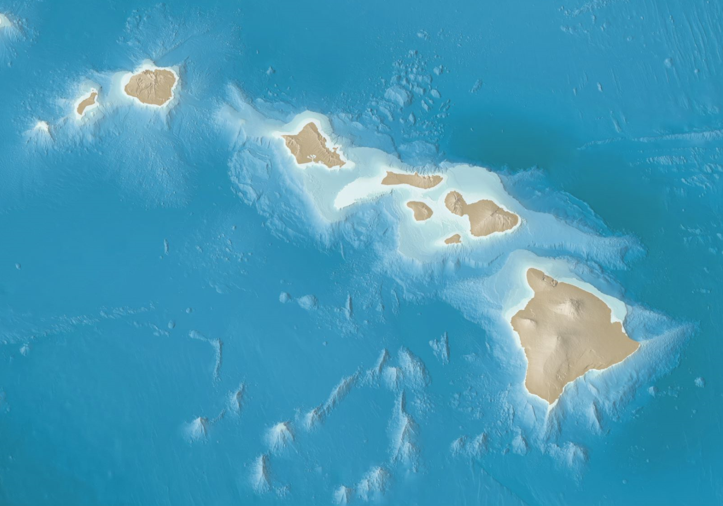夏威夷海底地图
